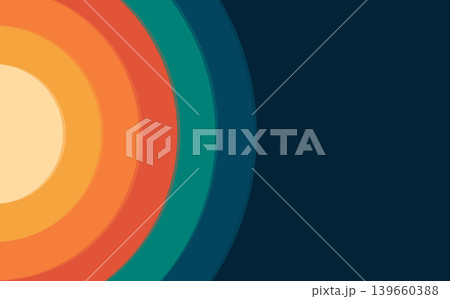 Retro Rainbow Arch Abstract Background with Minimal Geometric Design Retro Rainbow Arch Abstract Background with Minimal Geometric Design 139660388