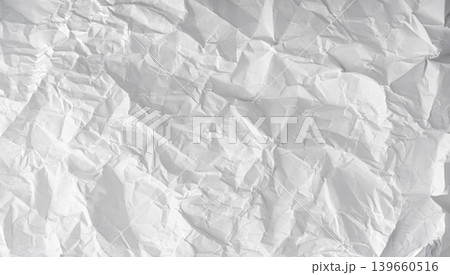 White crumpled paper background, blank wrinkled sheet White crumpled paper background, blank wrinkled sheet 139660516