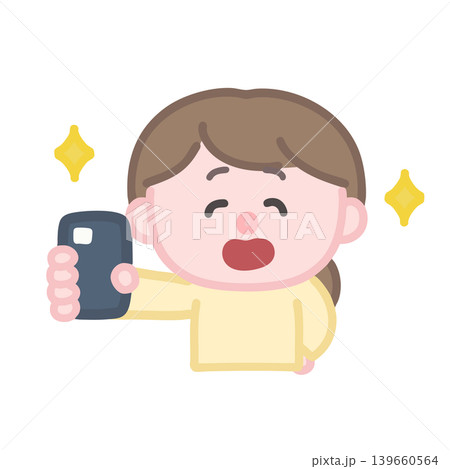 スマホを掲げる女性 スマホを掲げる女性 139660564
