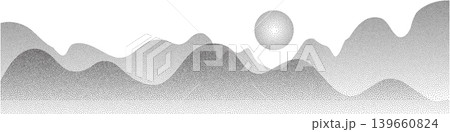 Dot mountain pattern, grain landscape abstract pattern Dot mountain pattern, grain landscape abstract pattern 139660824