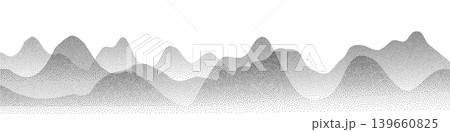 Dot mountain pattern, grain landscape abstract pattern 139660825