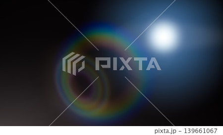 Flare overlay sun light len effect. Wide soft white glow diffusion with foggy texture. Gentle flash for atmospheric mist 139661067