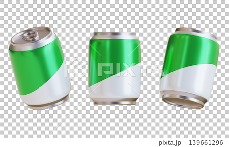 3D Render of Green Soda Can with White Stripe for Lime Beverage Mockup 3D Render of Green Soda Can with White Stripe for Lime Beverage Mockup 139661296