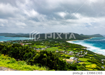 鹿児島県奄美大島 高台から見た海景 鹿児島県奄美大島 高台から見た海景 139661303