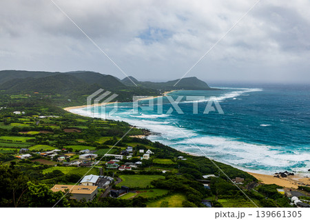 鹿児島県奄美大島 高台から見た海景 鹿児島県奄美大島 高台から見た海景 139661305