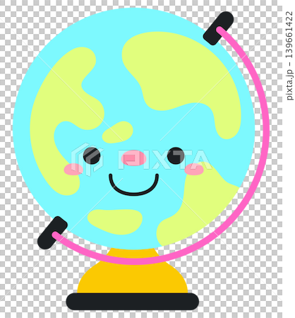 Cute School Globe Character for Back to School Education Theme Cute School Globe Character for Back to School Education Theme 139661422