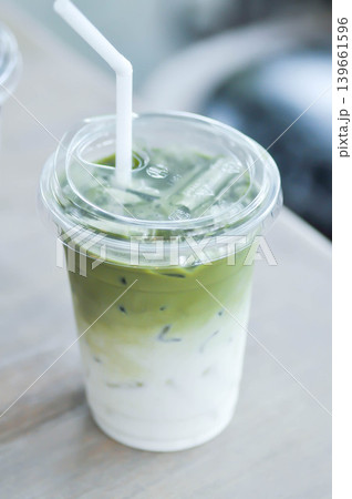 iced green tea, iced green tea latte or iced matcha or iced matcha green tea or iced matcha green tea latte 139661596