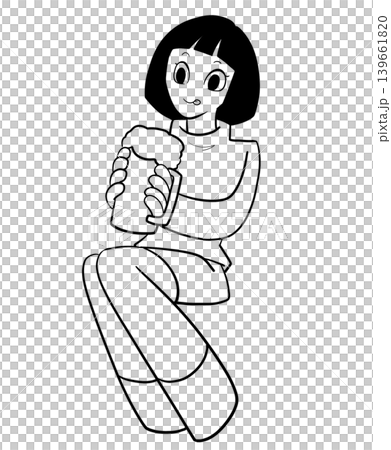 ビールジョッキを持つ女性 ビールジョッキを持つ女性 139661820