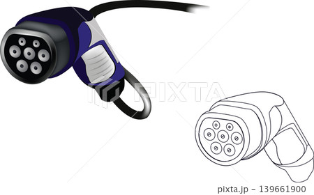 electric charging plug for electric and hybrid cars- 139661900
