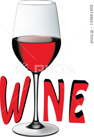 glass bottles containing black wine symbol 139661908