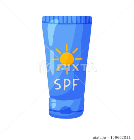 Blue SPF Sunscreen Tube Flat Design Clipart Blue SPF Sunscreen Tube Flat Design Clipart 139662031