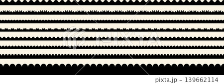 Scallop line lace border, seamless zigzag edge frames Scallop line lace border, seamless zigzag edge frames 139662114