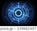 Abstract background with blue tech circles 139662407