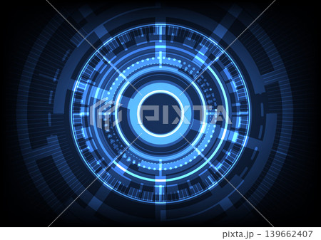 Abstract background with blue tech circles 139662407