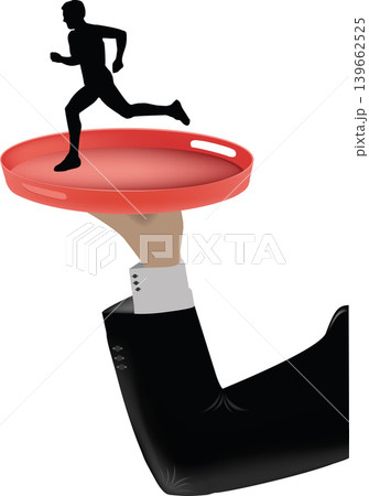 arm of a waiter with red tray arm of a waiter with red tray 139662525