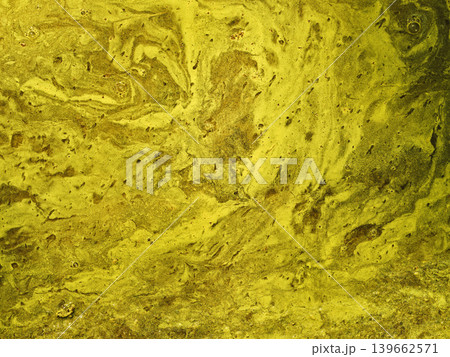 yellow abstract color paints on water surface 139662571