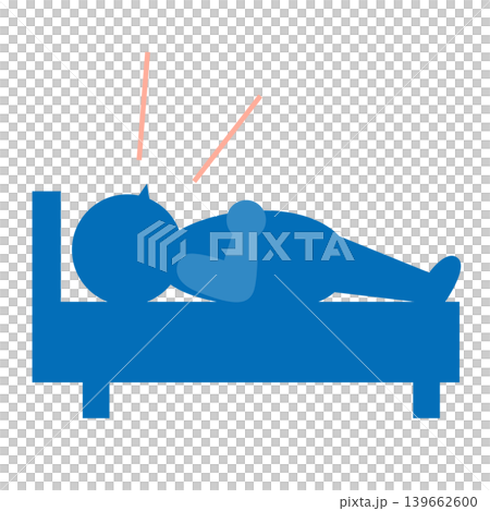 An illustration of a silhouetted figure lying on a bed. An illustration of a silhouetted figure lying on a bed. 139662600
