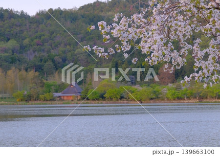 春の古都風景の背景素材 春の古都風景の背景素材 139663100