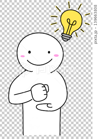 シンプルななるほどのイラスト 背景透過PNG (バリエーション2) シンプルななるほどのイラスト 背景透過PNG (バリエーション2) 139663808