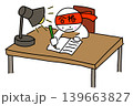受験勉強をする人のイラスト　手描き風　背景透過PNG（バリエーション2） 139663827