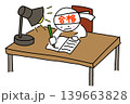 受験勉強をする人のイラスト　手描き風　背景透過PNG（バリエーション3） 139663828