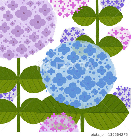花のイラスト　あじさい 139664276
