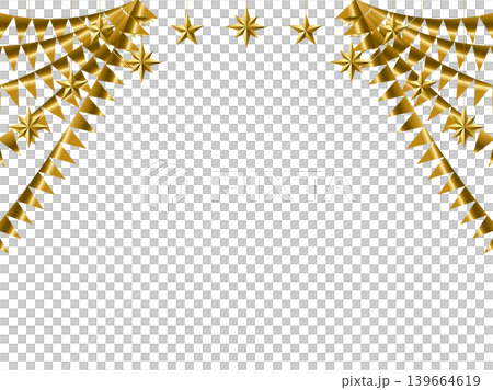 Triangle, Star Garland 4, 1 Gold Triangle, Star Garland 4, 1 Gold 139664619
