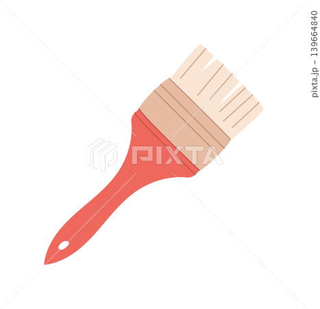 Cartoon paintbrush doodle with flat color style. Cute paint tool object for artist and painter at school or studio. Simple craft supply for children art and diy class, modern stationery study icon Cartoon paintbrush doodle with flat color style. Cute paint tool object for artist and painter at school or studio. Simple craft supply for children art and diy class, modern stationery study icon 139664840