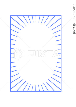 Whimsical frame with blue rectangle border and oval center. Hand drawn doodle card as minimalist background and cute line art border. Linear icon style suits cafe menu, invitation or social media Whimsical frame with blue rectangle border and oval center. Hand drawn doodle card as minimalist background and cute line art border. Linear icon style suits cafe menu, invitation or social media 139665053
