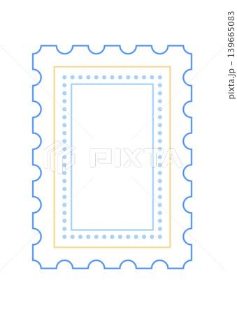 Whimsical rectangle stamp frame in soft blue and yellow background. Simple italian card border with neat sketch line and dot detail. Minimal frame suits cafe menu or invitation playful business Whimsical rectangle stamp frame in soft blue and yellow background. Simple italian card border with neat sketch line and dot detail. Minimal frame suits cafe menu or invitation playful business 139665083