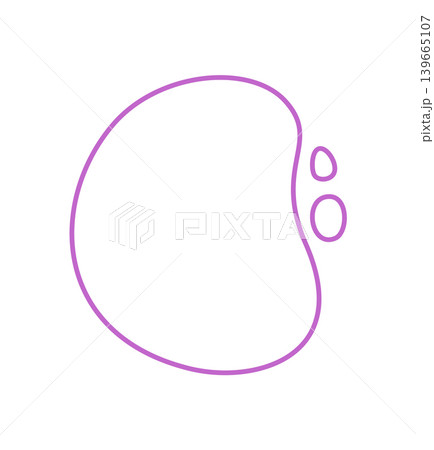 Minimal abstract organic shape with irregular outline and modern form set. This line frame appears as a blob in a simple set, offering unique graphic element for contemporary collections and Minimal abstract organic shape with irregular outline and modern form set. This line frame appears as a blob in a simple set, offering unique graphic element for contemporary collections and 139665107