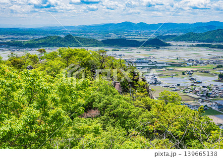赤神山(太郎坊山)展望台から近江平野の景観 滋賀県東近江市 赤神山(太郎坊山)展望台から近江平野の景観 滋賀県東近江市 139665138