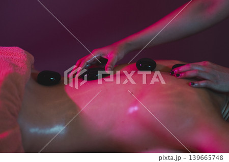 woman getting massage at spa 139665748