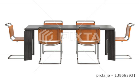 Modern retro vintage chairs and dining table Modern retro vintage chairs and dining table 139665931