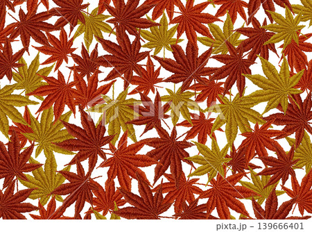 【紅葉の背景素材】手刺繍イラスト素材 139666401