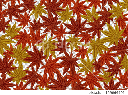 【秋葉背景素材】手工刺繡插畫素材 139666401