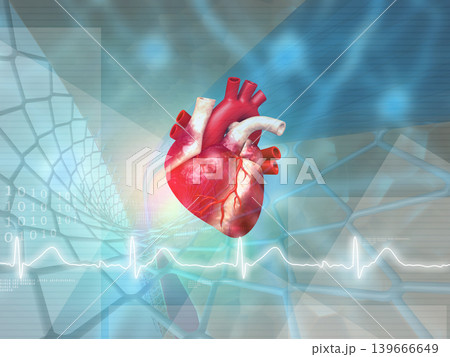 Heart health concept, abstract medical background 139666649