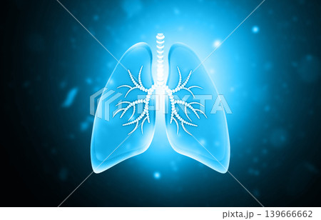 Human lungs on abstract science background Human lungs on abstract science background 139666662