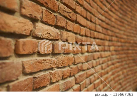 Industrial style brick surface with shadow and focus effects 139667362