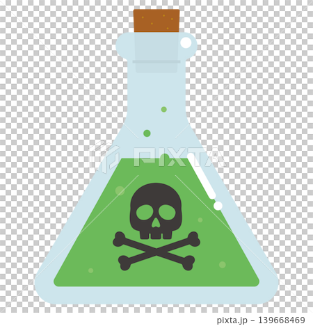 瓶に入った毒薬のイラスト(グリーン) 瓶に入った毒薬のイラスト(グリーン) 139668469