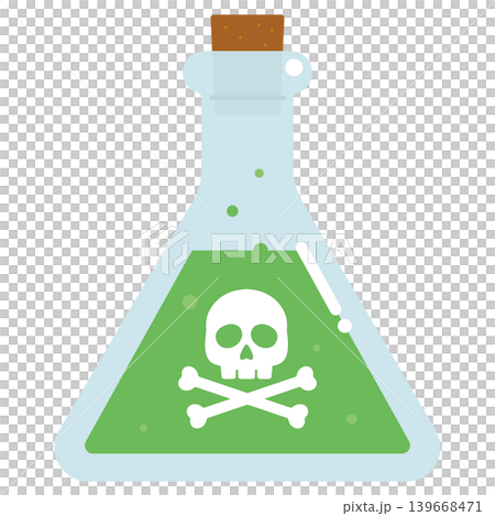 瓶に入った毒薬のイラスト 139668471