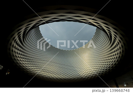 Abstract Futuristic Skylight Mesh Grid Ceiling Abstract Futuristic Skylight Mesh Grid Ceiling 139668748
