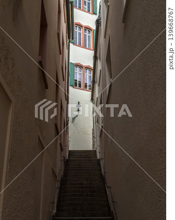 Narrow Stairway European Alley Old Town Buildings Narrow Stairway European Alley Old Town Buildings 139668767