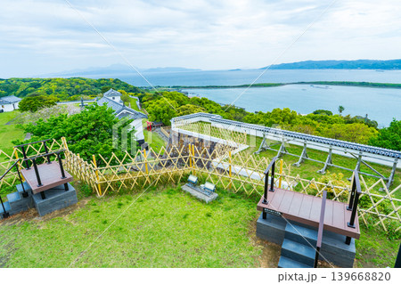 熊本県苓北町　富岡城本丸跡からの光景　股のぞき台 139668820