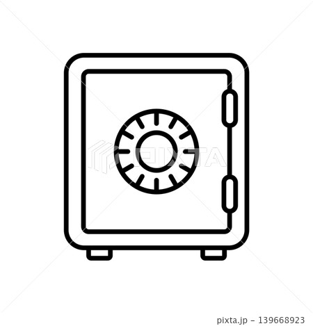Secure Wall Safe Box Icon Secure Wall Safe Box Icon 139668923