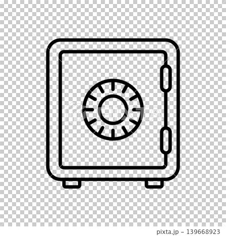 Secure Wall Safe Box Icon Secure Wall Safe Box Icon 139668923