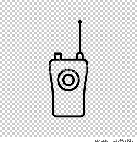 Vintage Handheld Transceiver Walkie-Talkie Icon Vintage Handheld Transceiver Walkie-Talkie Icon 139668926