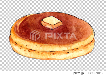 水彩イラスト　ホットケーキ 139669052