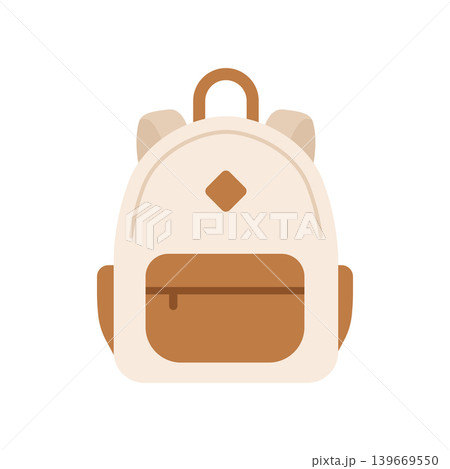 School bag icon in flat style. Children backpack vector illustration on isolated background. Schoolbag sign business concept. School bag icon in flat style. Children backpack vector illustration on isolated background. Schoolbag sign business concept. 139669550