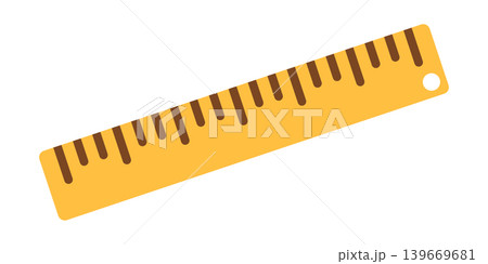 Ruler icon in flat style. Length scale meter vector illustration on isolated background. Metric stationery sign business concept. Ruler icon in flat style. Length scale meter vector illustration on isolated background. Metric stationery sign business concept. 139669681